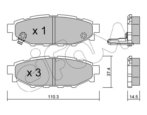 CIFAM SUBARU тормозные колодки задний Forester,Impreza,Legacy,Outback