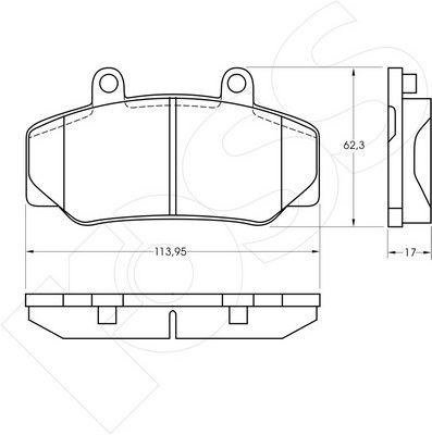 1-GNC R-386 - Brake Pad Set, disc brake