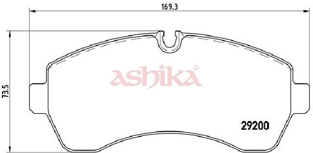 ASHIKA Plaquettes de frein à disque 50-00-0539