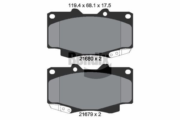 BENDIX Braking fékbetétkészlet, tárcsafék BPD1831