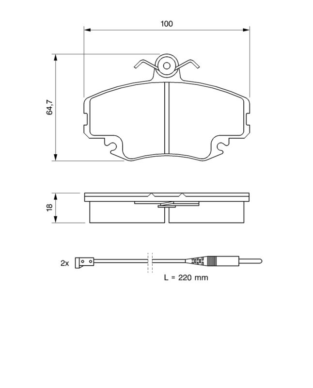 Set placute frana,frana disc 0 986 469 371 BOSCH
