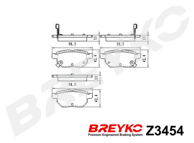 DAVID VASCO Z3454 Brake Pad Set, disc brake