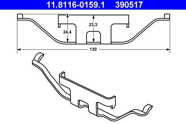 Arc, etrier frana 11.8116-0159.1 ATE