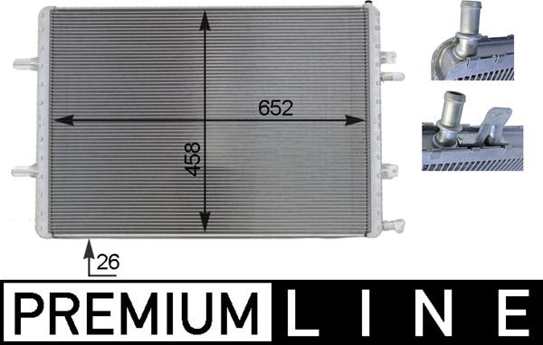 Product Image - Lage temperatuurkoeler, intercooler - CIR3000P - MAHLE