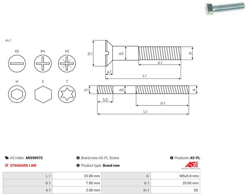 AS-PL ARS9097S Repair Set, alternator