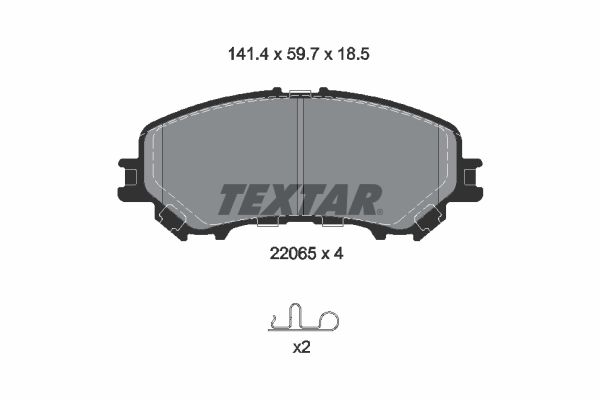 set placute frana,frana disc 2206501 TEXTAR