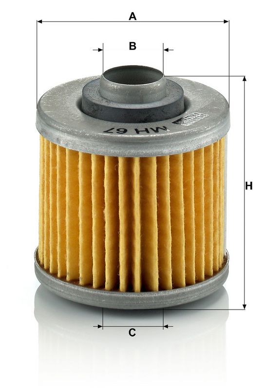 Oliefilter (breedte: 58 mm, buitendiameter: 55 mm) past: APRILIA PEGASO  DERBI MULHACEN  MZ/MUZ BAGHIRA, MASTIFF, SKORPION  SACHS ROADSTER  YAMAHA BT, BW, FZR, MT-03, SR, SRX 125-1100 1976-2022