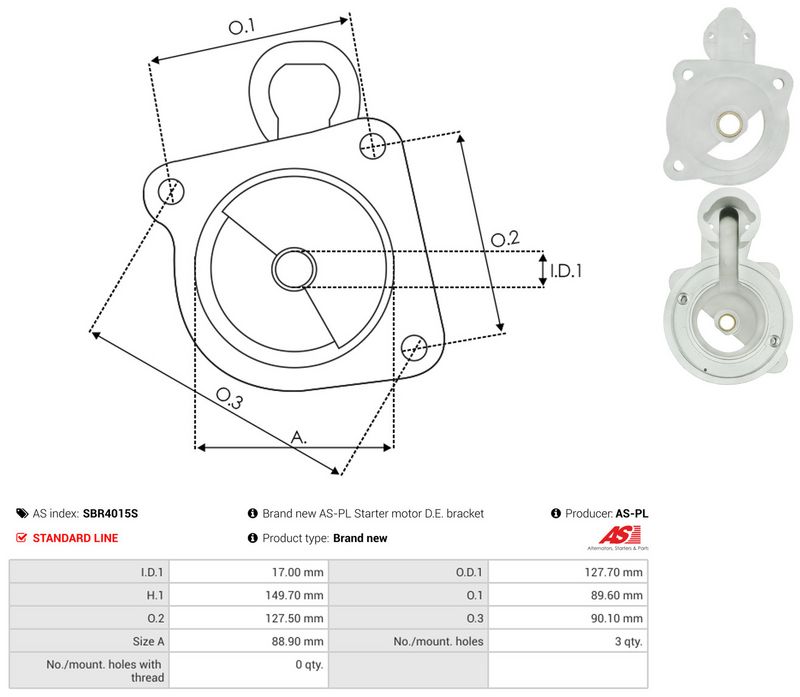 AS-PL SBR4015S Starter Lid, carburettor