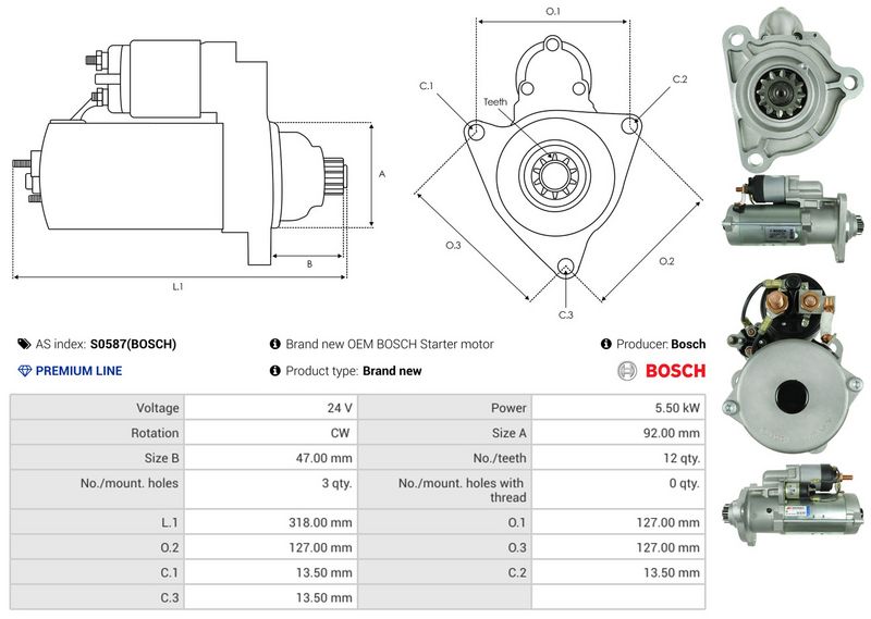 AS-PL S0587(BOSCH) Starter