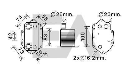 Radiador de aceite, aceite motor
