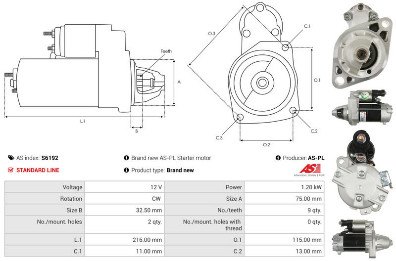 AS-PL S6192 Starter
