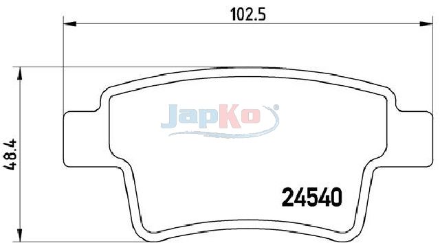 Piduriklotsi komplekt, ketaspidur, JAPKO 510603
