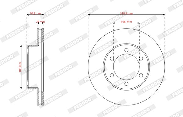 FERODO DDF2435 Brake Disc