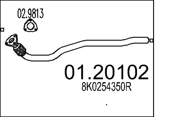 MTS kipufogócső 01.20102