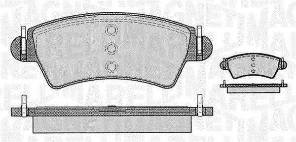 MAGNETI MARELLI fékbetétkészlet, tárcsafék 363916060538