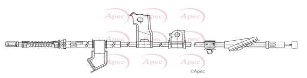 APEC Cable Pull, parking brake CAB1214