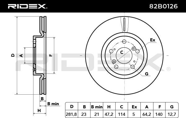 спирачен диск RIDEX