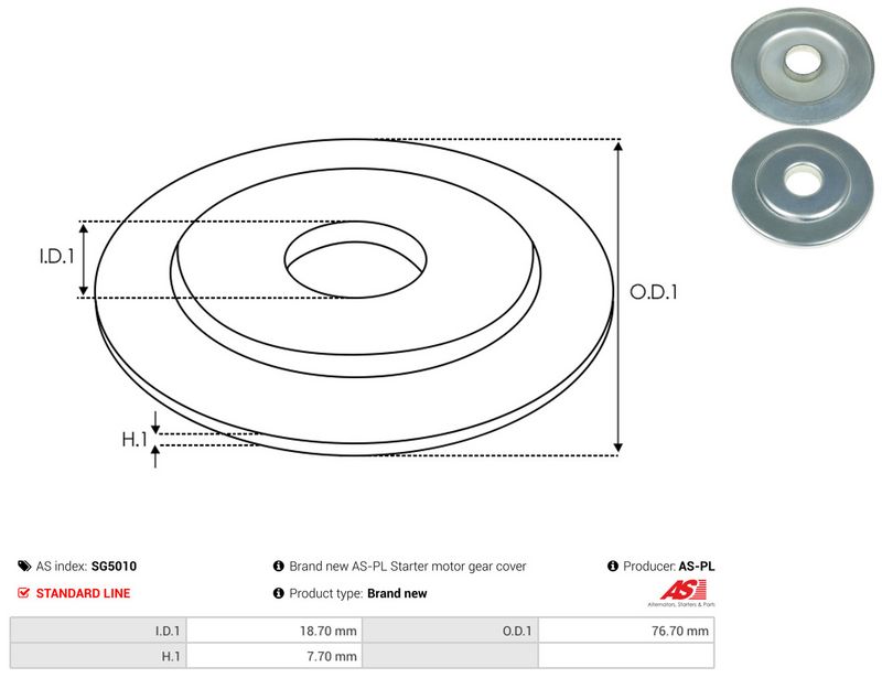 Remondikomplekt, Starter, AS-PL SG5010