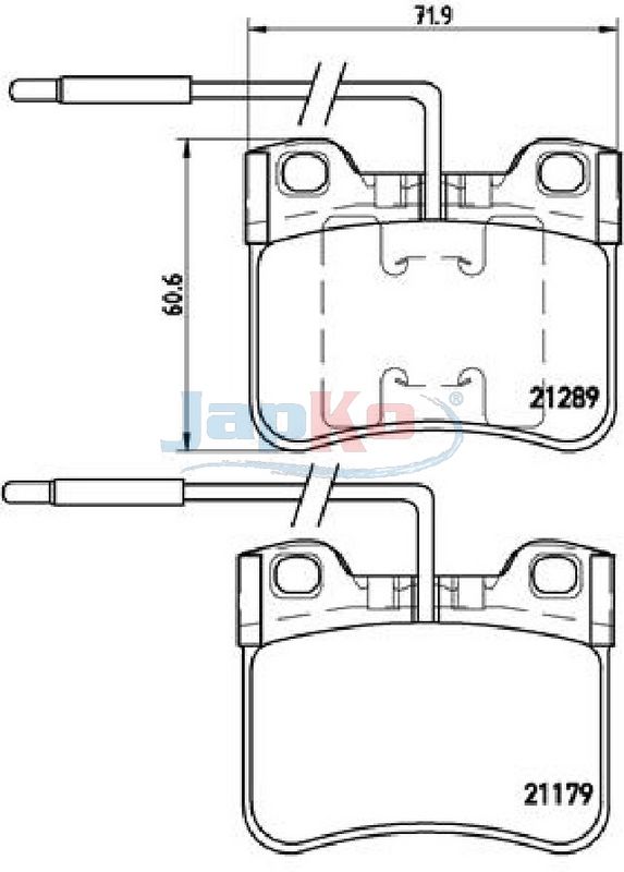 JAPKO 500601 Brake Pad Set, Disc Brake