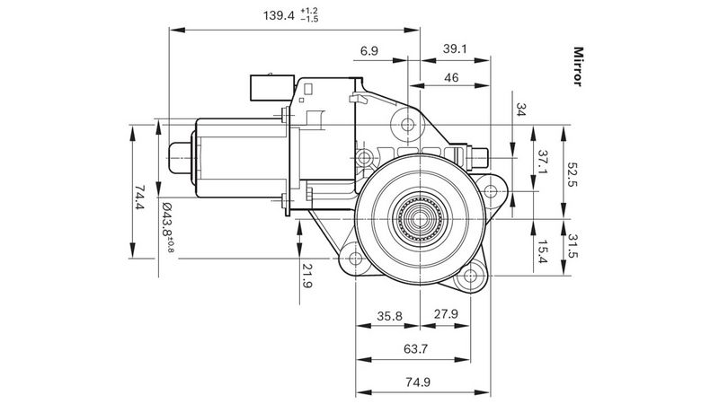 BOSCH 0130822488 Electric Motor, window regulator
