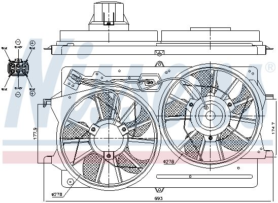 NISSENS FORD Вентилятор радіатора FOCUS TD 98-