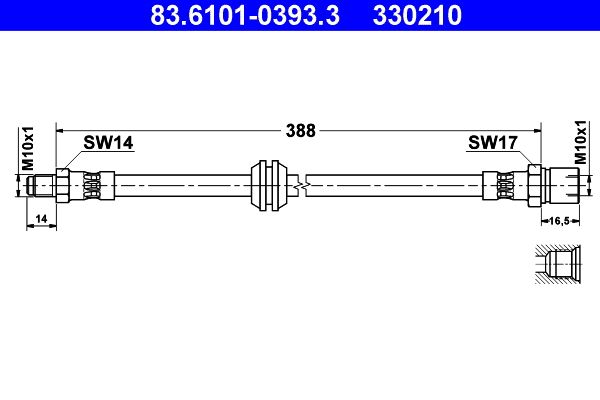 Furtun frana 83.6101-0393.3 ATE