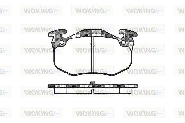 Комплект гальмівних накладок, дискове гальмо, Woking P0443.60