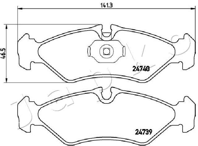 JAPKO 510521 Brake Pad Set, disc brake