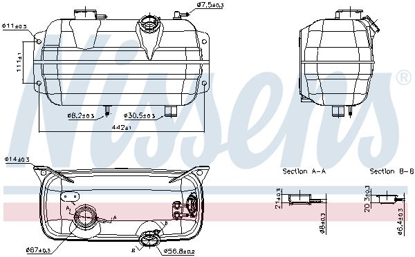 NISSENS 996079 Expansion Tank, coolant
