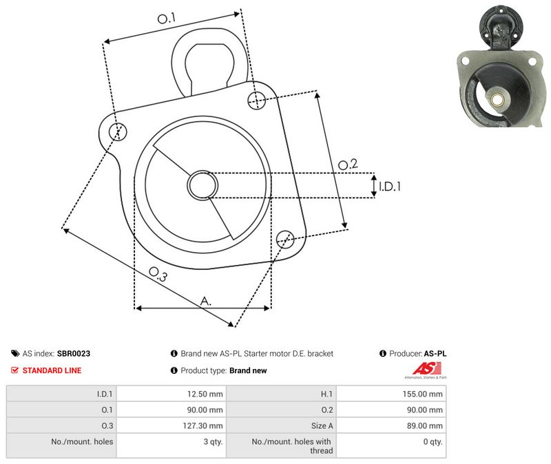 AS-PL SBR0023 Starter Lid, carburettor