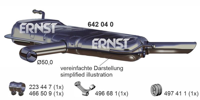 Toba esapament finala ERNST 642040