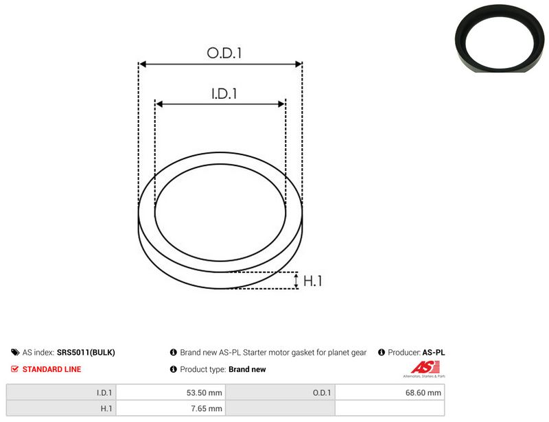 AS-PL SRS5011(BULK) Repair Kit, starter