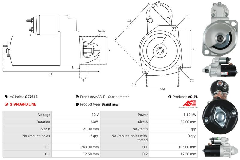 AS-PL S0764S Starter