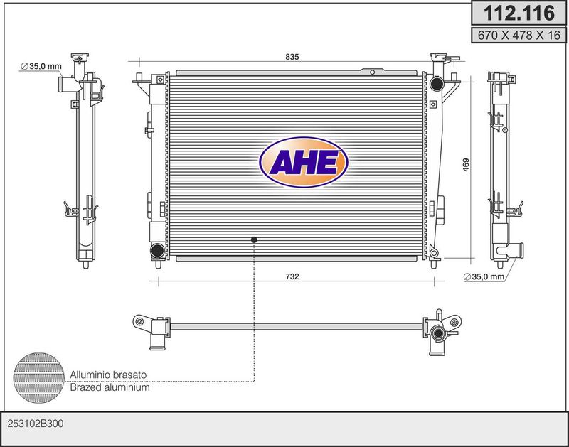 AHE 112.116 - Aušinimo radiatorius