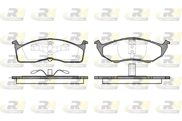 Комплект гальмівних накладок, дискове гальмо, Roadhouse 2447.20