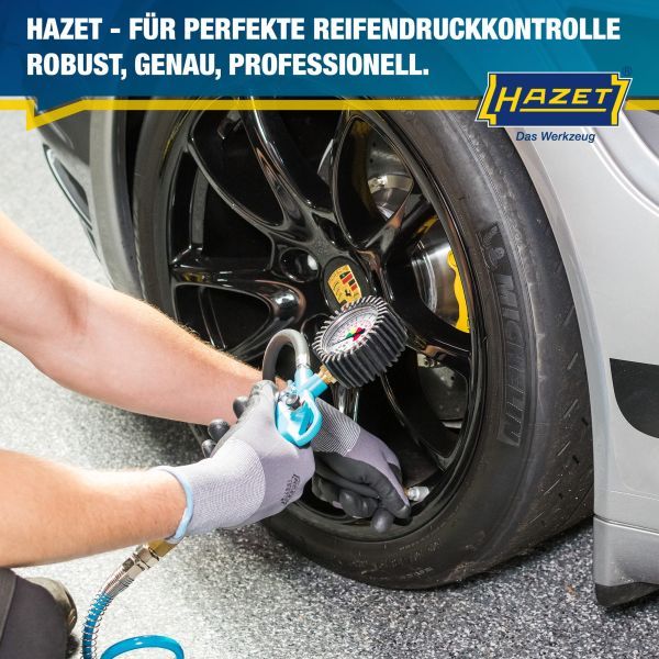HAZET 9041-1 Compressed-air Tyre Pressure Gauge/Inflator