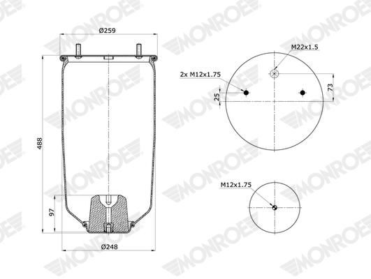 Mech, pneumatické odpružení ASP2069