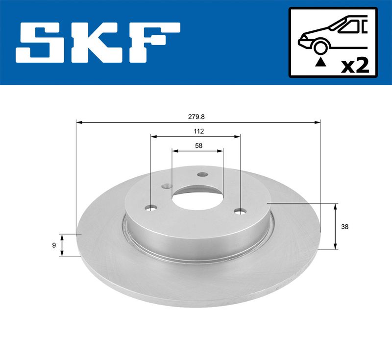 SKF VKBD 80142 S2 Brake Disc