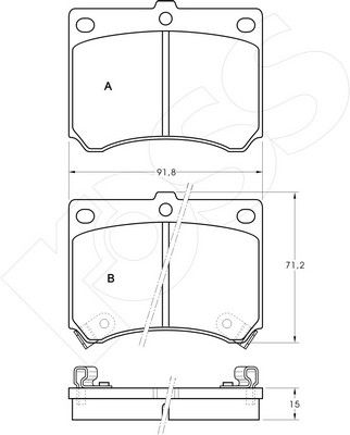1-GNC R-491 - Brake Pad Set, disc brake