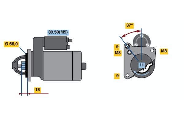 BOSCH Démarreur 0 986 021 651