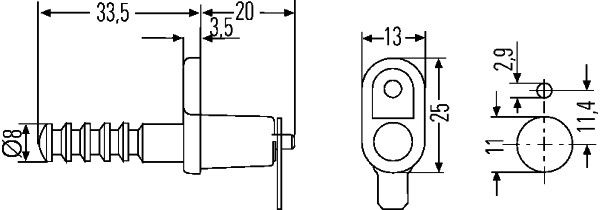 Перемикач, контакт дверей, Hella 6ZF007239-001