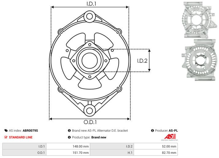 Kaitsekate, generaator, AS-PL ABR0079S