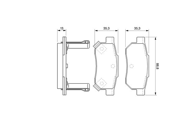 BOSCH 0 986 494 128 Brake Pad Set, disc brake