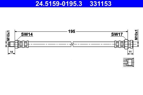 ATE fékcső 24.5159-0195.3