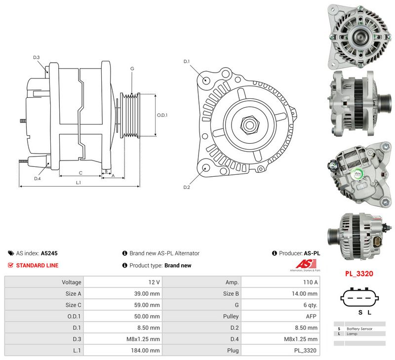 Generaator, AS-PL A5245