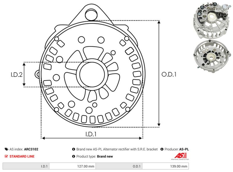 AS-PL ARC3102 Rectifier, alternator