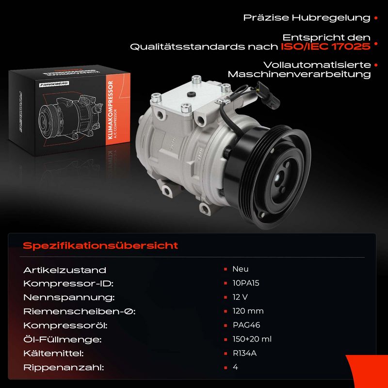 Frankberg 5481FB0031922 Compressor, air conditioning