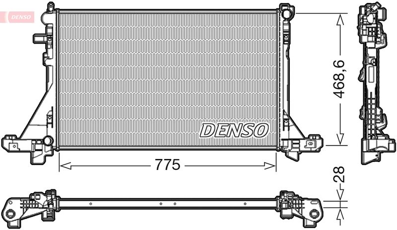 Denso Engine Cooling Radiator DRM23093