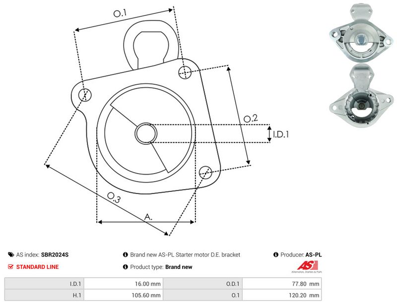 AS-PL SBR2024S Starter Lid, carburettor