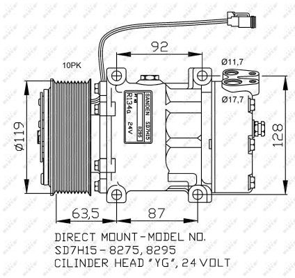 NRF 32705G Compressor, air conditioning